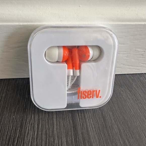 Other - Pair of orange and white headphones - new and never used